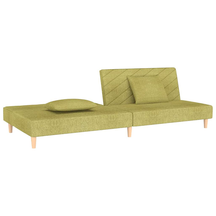 Canapea extensibilă cu 2 locuri, 2 perne, verde, textil WALTI