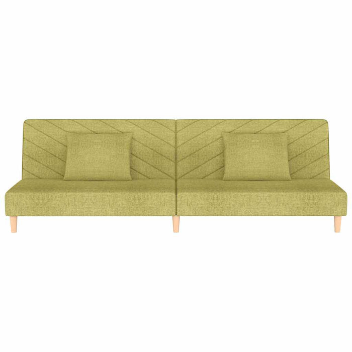 Canapea extensibilă cu 2 locuri, 2 perne, verde, textil WALTI