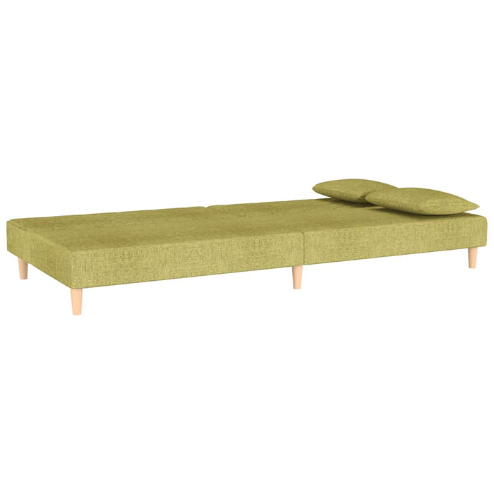 Canapea extensibilă cu 2 locuri, 2 perne, verde, textil WALTI