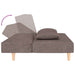 Canapea extensibilă cu 2 locuri, 2 perne, gri taupe, textil - WALTI WALTI