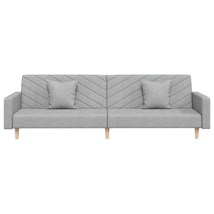 Canapea extensibilă cu 2 locuri, 2 perne, gri deschis, textil - WALTI WALTI