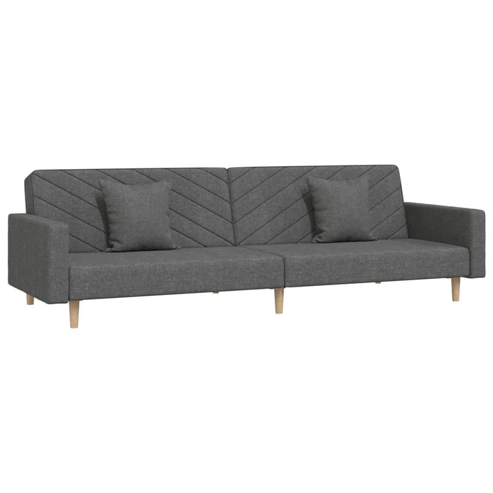 Canapea extensibilă cu 2 locuri, 2 perne, gri închis, textil - WALTI WALTI