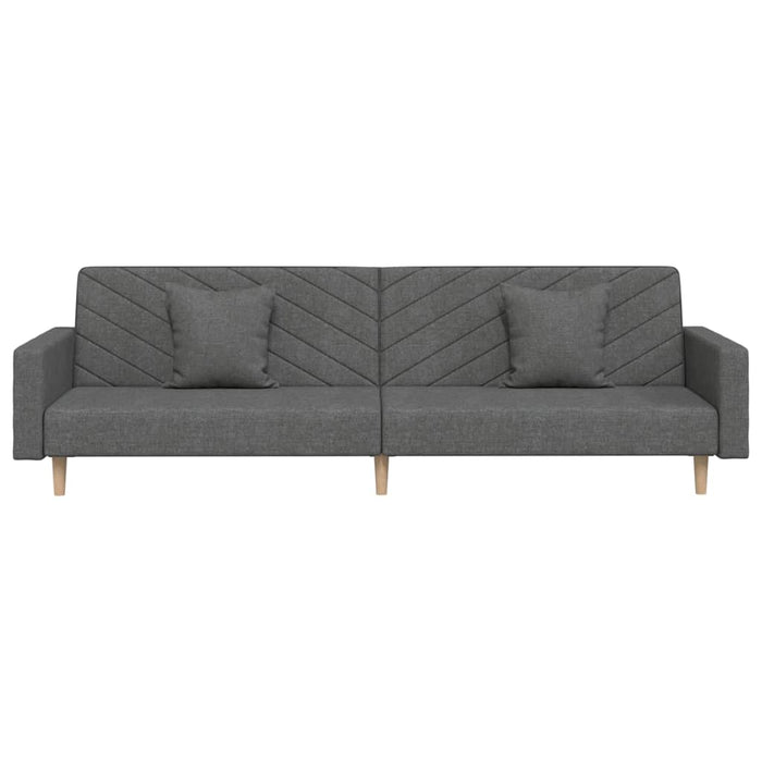 Canapea extensibilă cu 2 locuri, 2 perne, gri închis, textil - WALTI WALTI