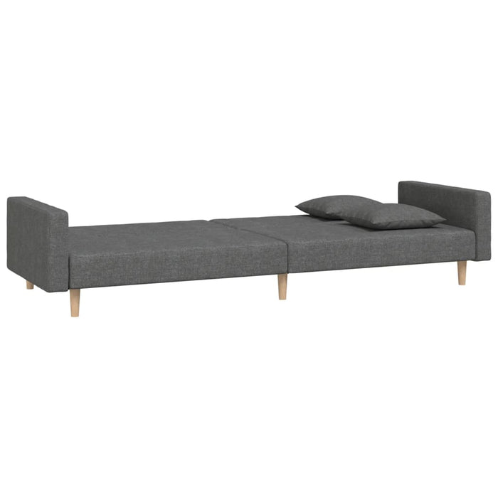 Canapea extensibilă cu 2 locuri, 2 perne, gri închis, textil - WALTI WALTI
