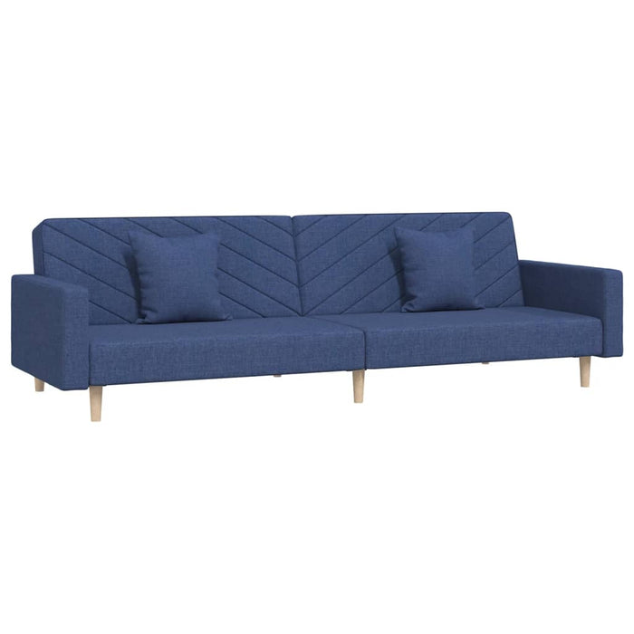 Canapea extensibilă cu 2 locuri, 2 perne, albastru, textil - WALTI WALTI