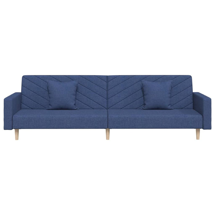 Canapea extensibilă cu 2 locuri, 2 perne, albastru, textil - WALTI WALTI