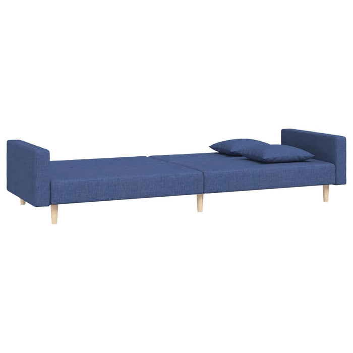 Canapea extensibilă cu 2 locuri, 2 perne, albastru, textil - WALTI WALTI