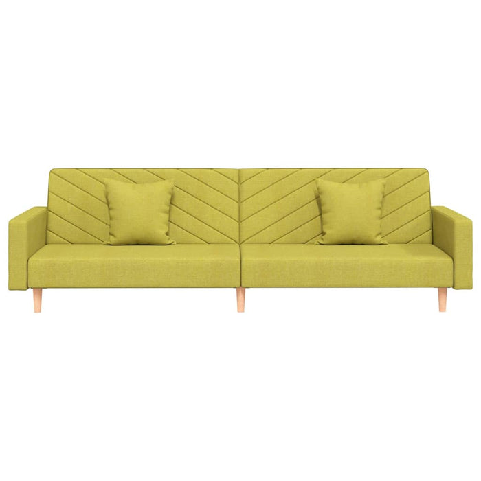 Canapea extensibilă cu 2 locuri, 2 perne, verde, textil - WALTI WALTI