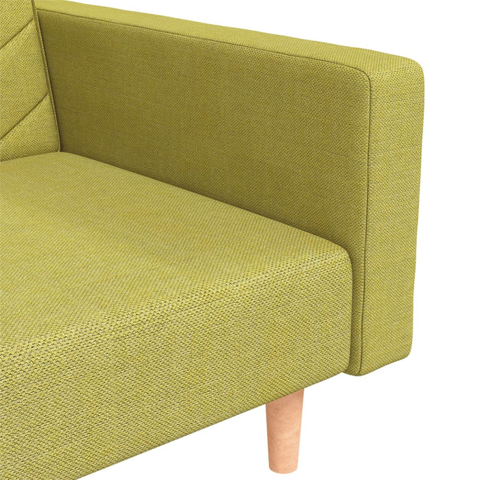 Canapea extensibilă cu 2 locuri, 2 perne, verde, textil - WALTI WALTI