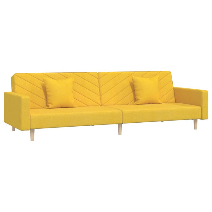 Canapea extensibilă cu 2 locuri, 2 perne, galben, textil - WALTI WALTI