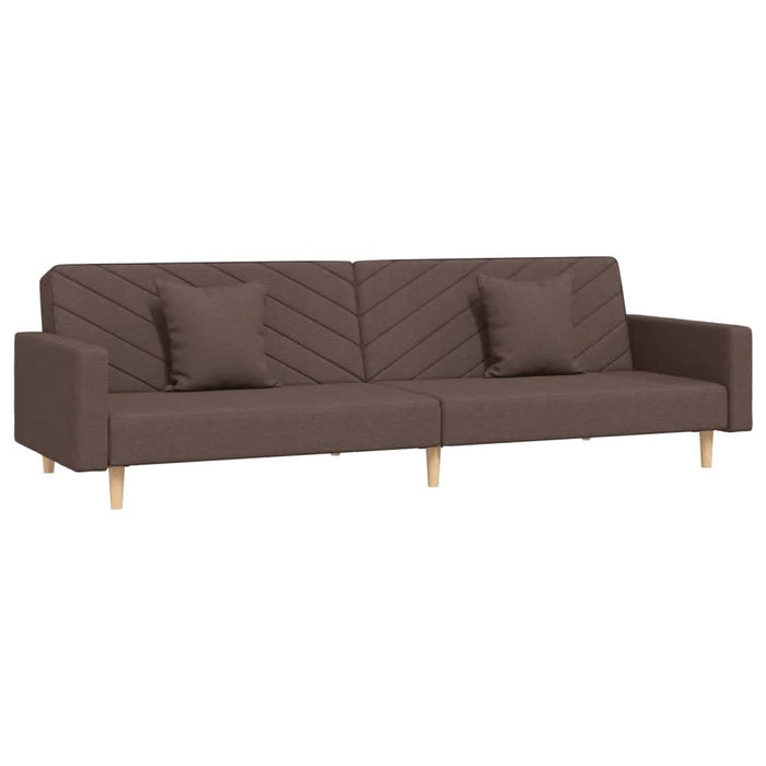 Canapea extensibilă cu 2 locuri, 2 perne, gri taupe, textil - WALTI WALTI