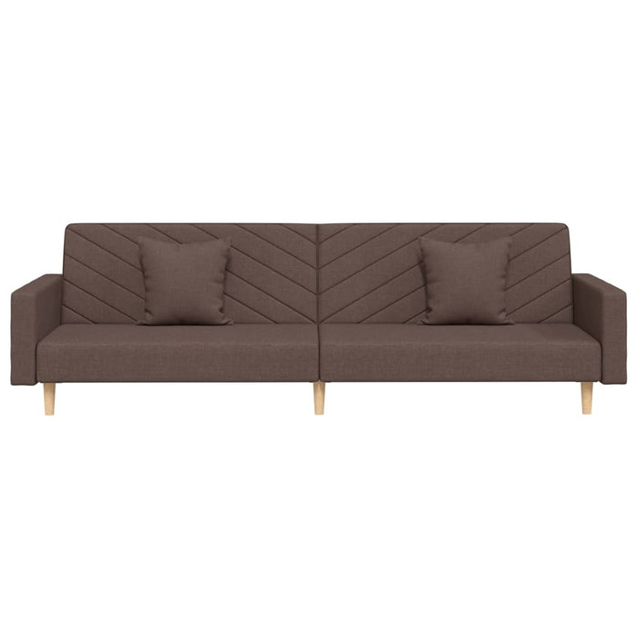 Canapea extensibilă cu 2 locuri, 2 perne, gri taupe, textil - WALTI WALTI