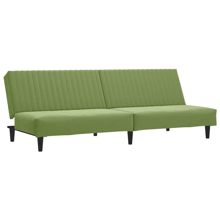 Canapea extensibilă cu 2 locuri, verde deschis, catifea - WALTI WALTI