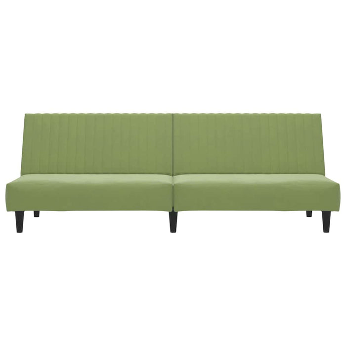 Canapea extensibilă cu 2 locuri, verde deschis, catifea - WALTI WALTI
