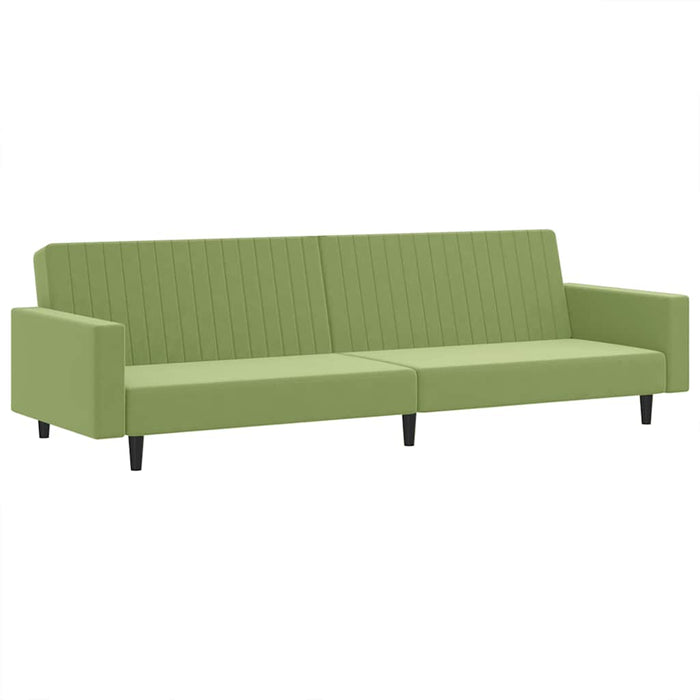 Canapea extensibilă cu 2 locuri, verde deschis, catifea - WALTI WALTI