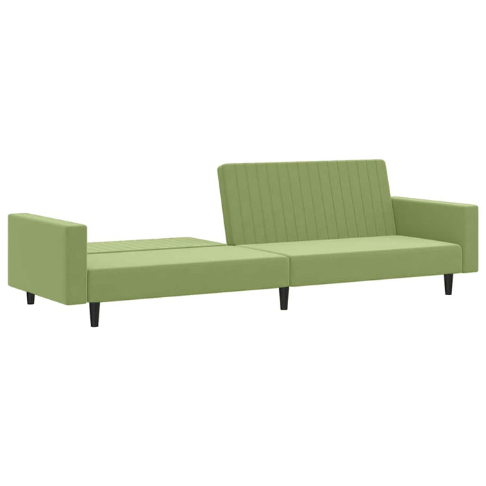Canapea extensibilă cu 2 locuri, verde deschis, catifea - WALTI WALTI