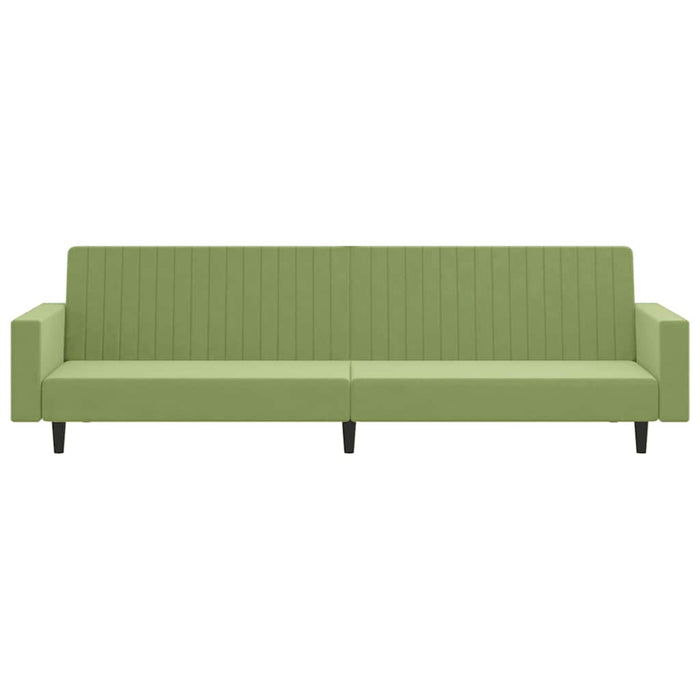 Canapea extensibilă cu 2 locuri, verde deschis, catifea - WALTI WALTI