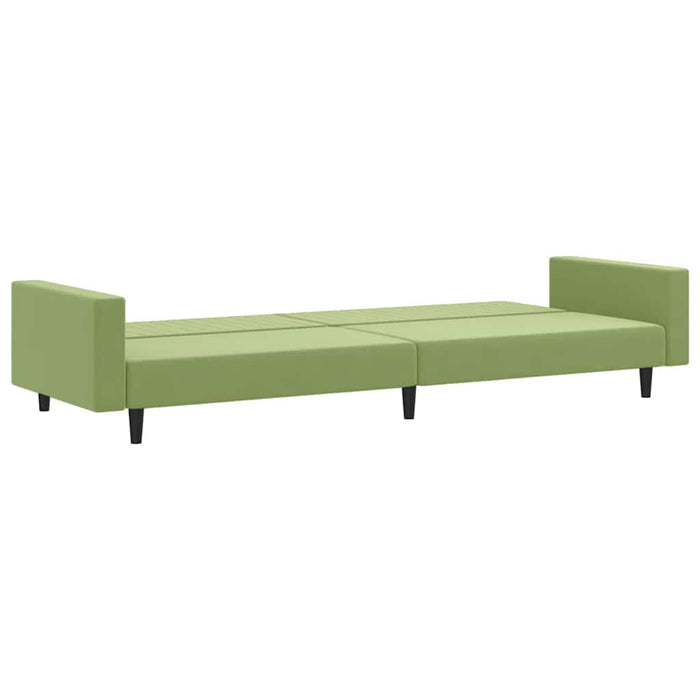 Canapea extensibilă cu 2 locuri, verde deschis, catifea - WALTI WALTI