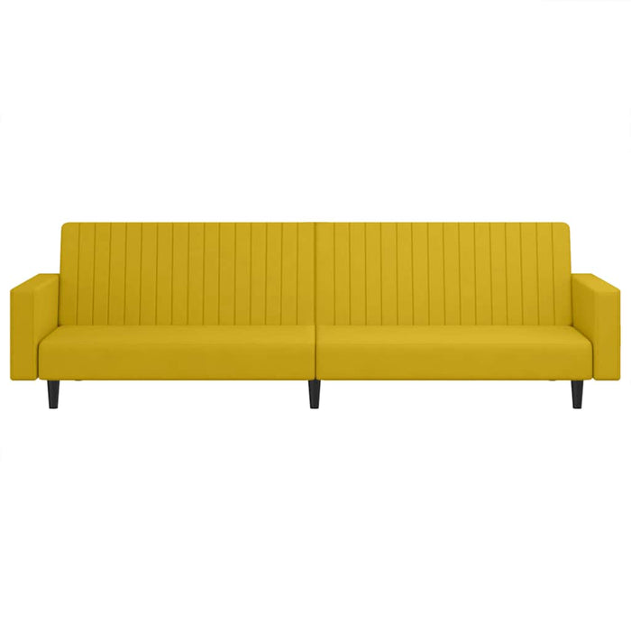 Canapea extensibilă cu 2 locuri, galben, catifea - WALTI WALTI