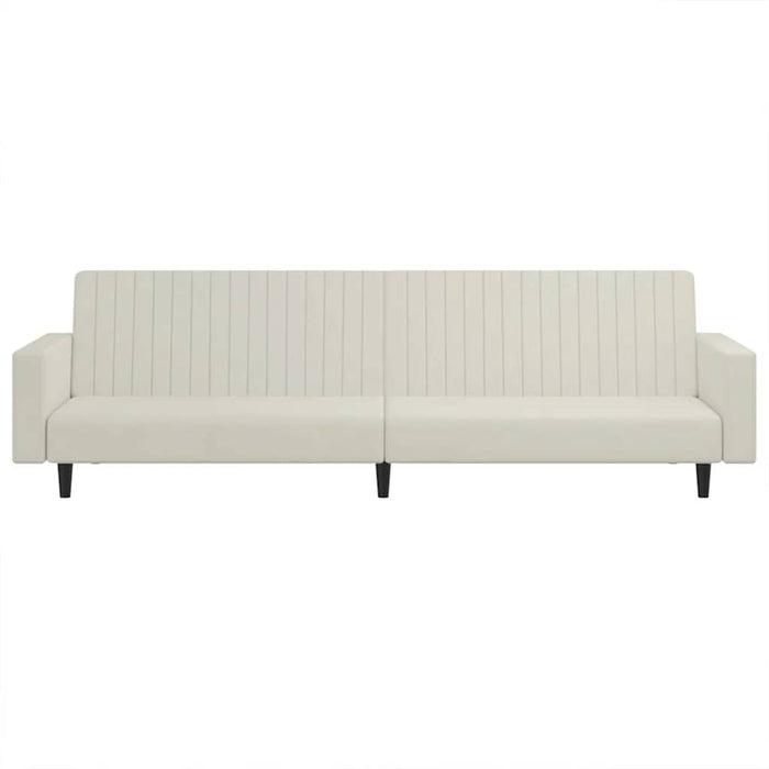 Canapea extensibilă cu 2 locuri, crem, catifea - WALTI WALTI