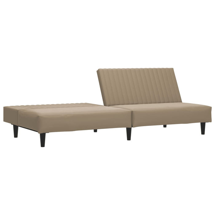 Canapea extensibilă cu 2 locuri, cappuccino, piele ecologică - WALTI WALTI