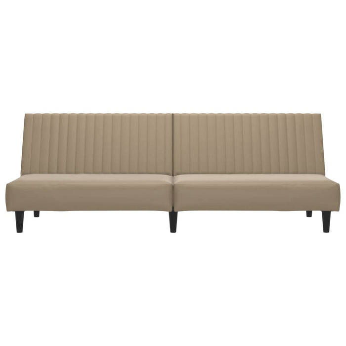 Canapea extensibilă cu 2 locuri, cappuccino, piele ecologică - WALTI WALTI