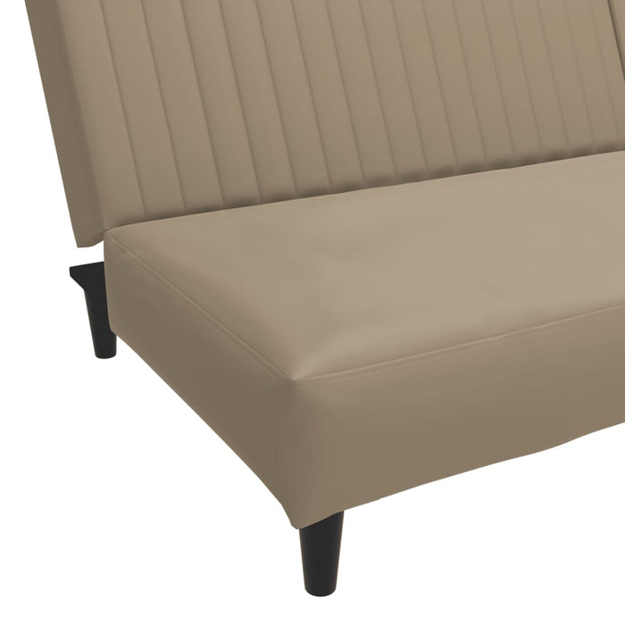 Canapea extensibilă cu 2 locuri, cappuccino, piele ecologică - WALTI WALTI