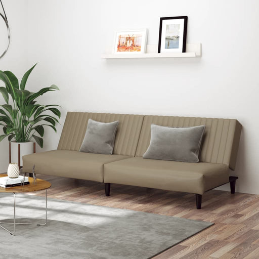Canapea extensibilă cu 2 locuri, cappuccino, piele ecologică - WALTI WALTI