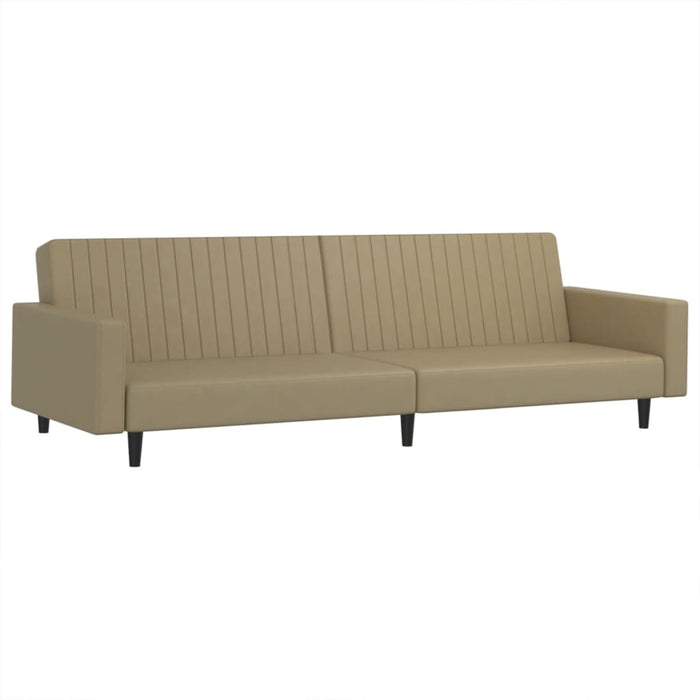 Canapea extensibilă cu 2 locuri, cappuccino, piele ecologică - WALTI WALTI