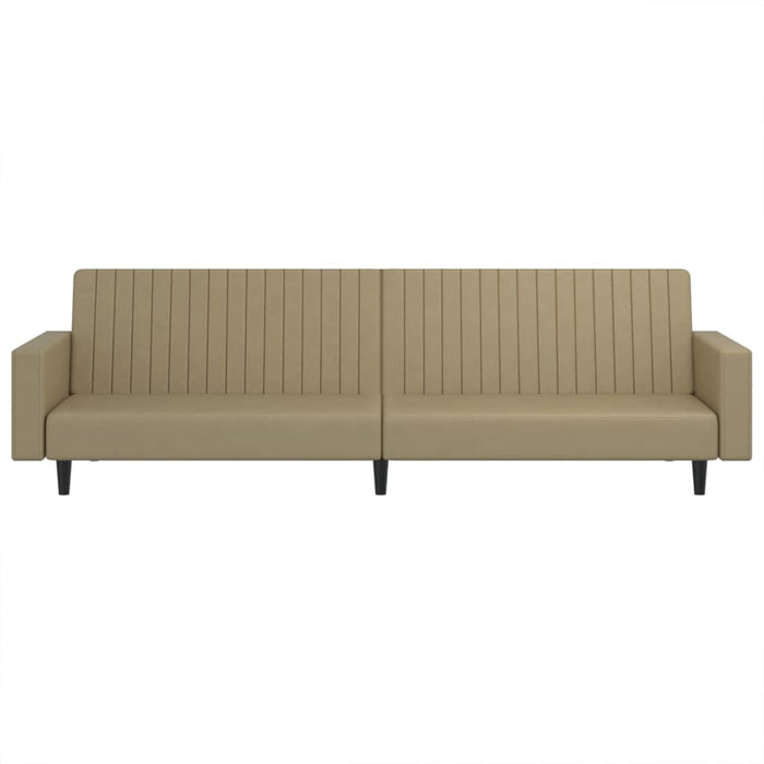 Canapea extensibilă cu 2 locuri, cappuccino, piele ecologică - WALTI WALTI