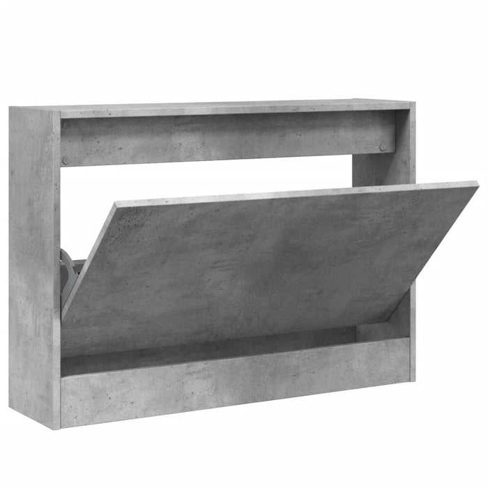 Pantofar, gri beton, 80x21x57 cm, lemn prelucrat - WALTI WALTI