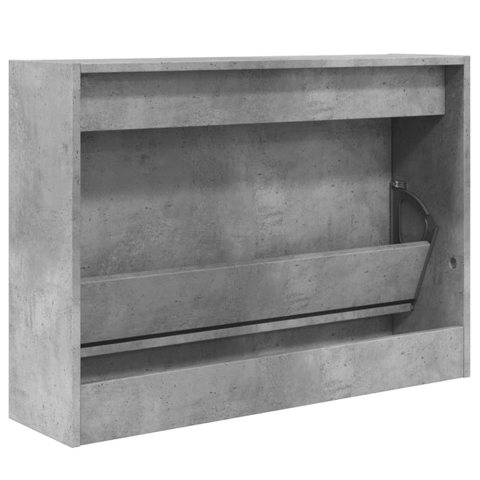 Pantofar, gri beton, 80x21x57 cm, lemn prelucrat - WALTI WALTI