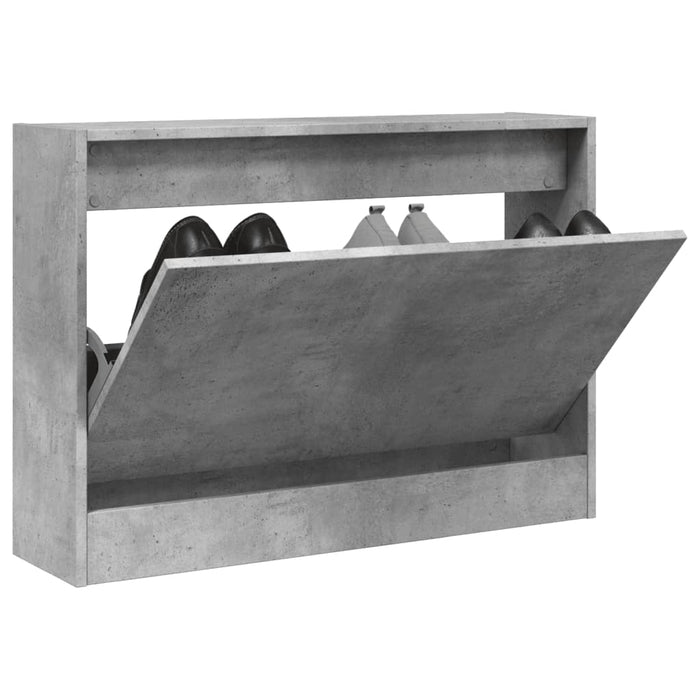 Pantofar, gri beton, 80x21x57 cm, lemn prelucrat - WALTI WALTI