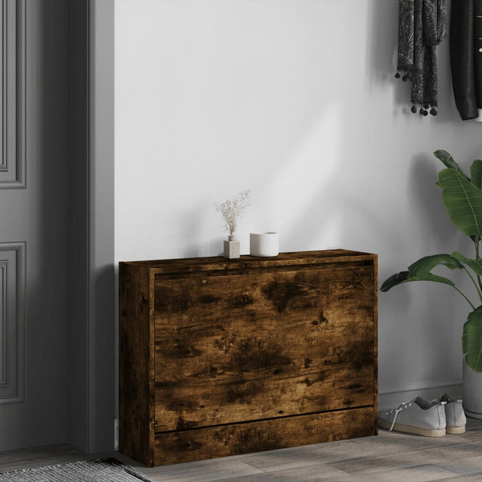 Pantofar, stejar fumuriu, 80x21x57 cm, lemn compozit - WALTI WALTI