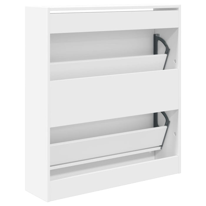 Pantofar, alb, 80x21x87,5 cm, lemn compozit - WALTI WALTI