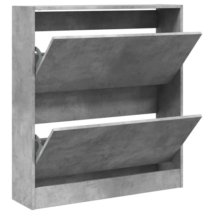 Pantofar, gri beton, 80x21x87,5 cm, lemn prelucrat - WALTI WALTI