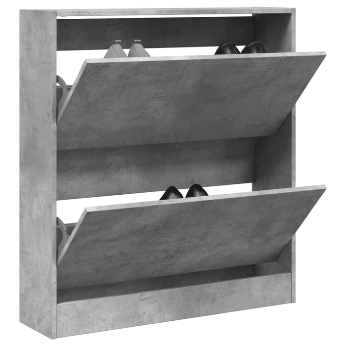 Pantofar, gri beton, 80x21x87,5 cm, lemn prelucrat - WALTI WALTI