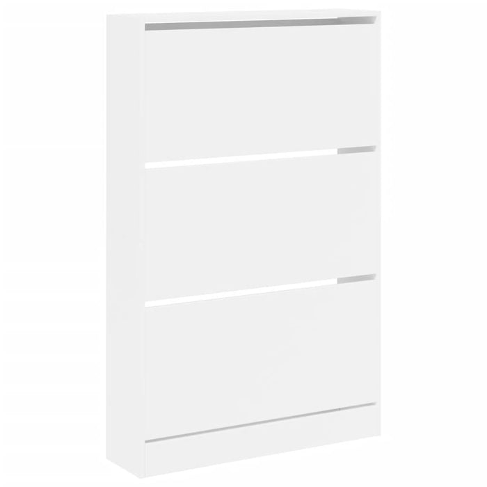 Pantofar, alb, 80x21x125,5 cm, lemn compozit - WALTI WALTI