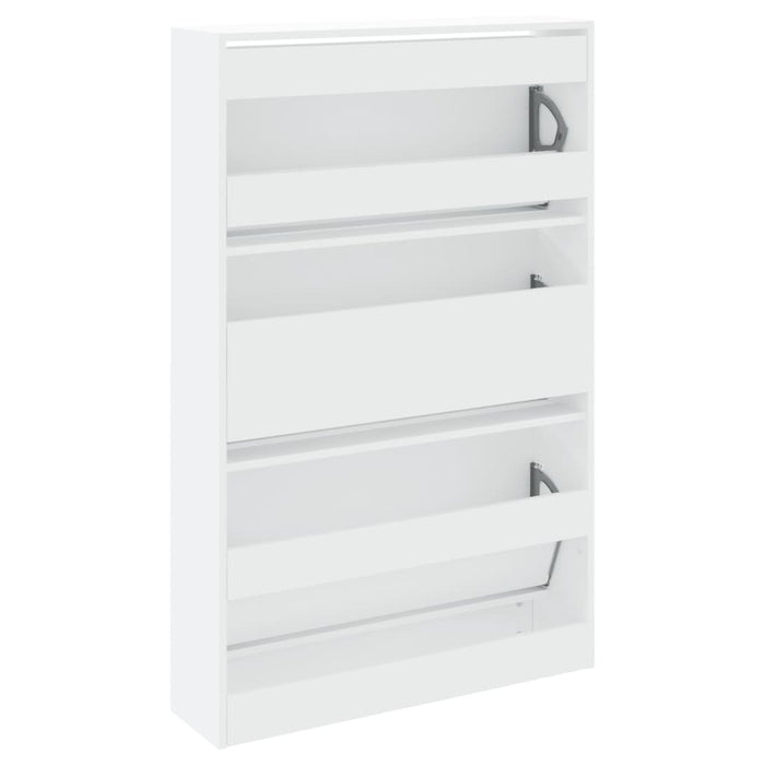 Pantofar, alb, 80x21x125,5 cm, lemn compozit - WALTI WALTI