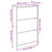 Pantofar, alb, 80x21x125,5 cm, lemn compozit - WALTI WALTI