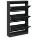 Pantofar, negru, 80x21x125,5 cm, lemn compozit - WALTI WALTI
