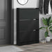 Pantofar, negru, 80x21x125,5 cm, lemn compozit - WALTI WALTI