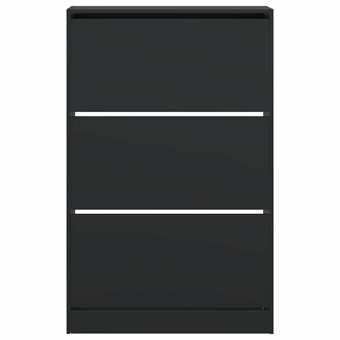 Pantofar, negru, 80x21x125,5 cm, lemn compozit - WALTI WALTI