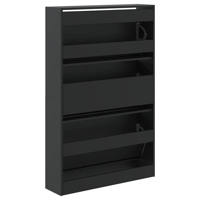 Pantofar, negru, 80x21x125,5 cm, lemn compozit - WALTI WALTI