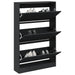 Pantofar, negru, 80x21x125,5 cm, lemn compozit - WALTI WALTI