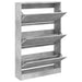 Pantofar, gri beton, 80x21x125,5 cm, lemn prelucrat - WALTI WALTI