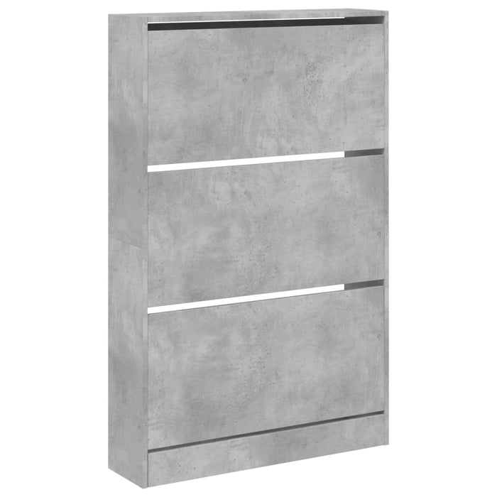 Pantofar, gri beton, 80x21x125,5 cm, lemn prelucrat - WALTI WALTI