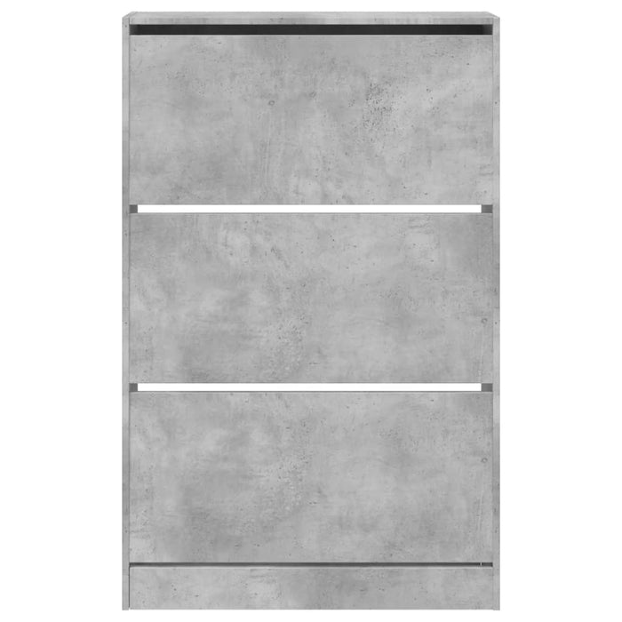Pantofar, gri beton, 80x21x125,5 cm, lemn prelucrat - WALTI WALTI