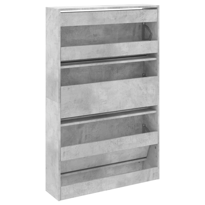 Pantofar, gri beton, 80x21x125,5 cm, lemn prelucrat - WALTI WALTI