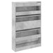 Pantofar, gri beton, 80x21x125,5 cm, lemn prelucrat - WALTI WALTI